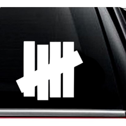 Stiker Mobil Logo Undefeated Kaca Car Sticker Vinyl Decal Laptop Kecil
