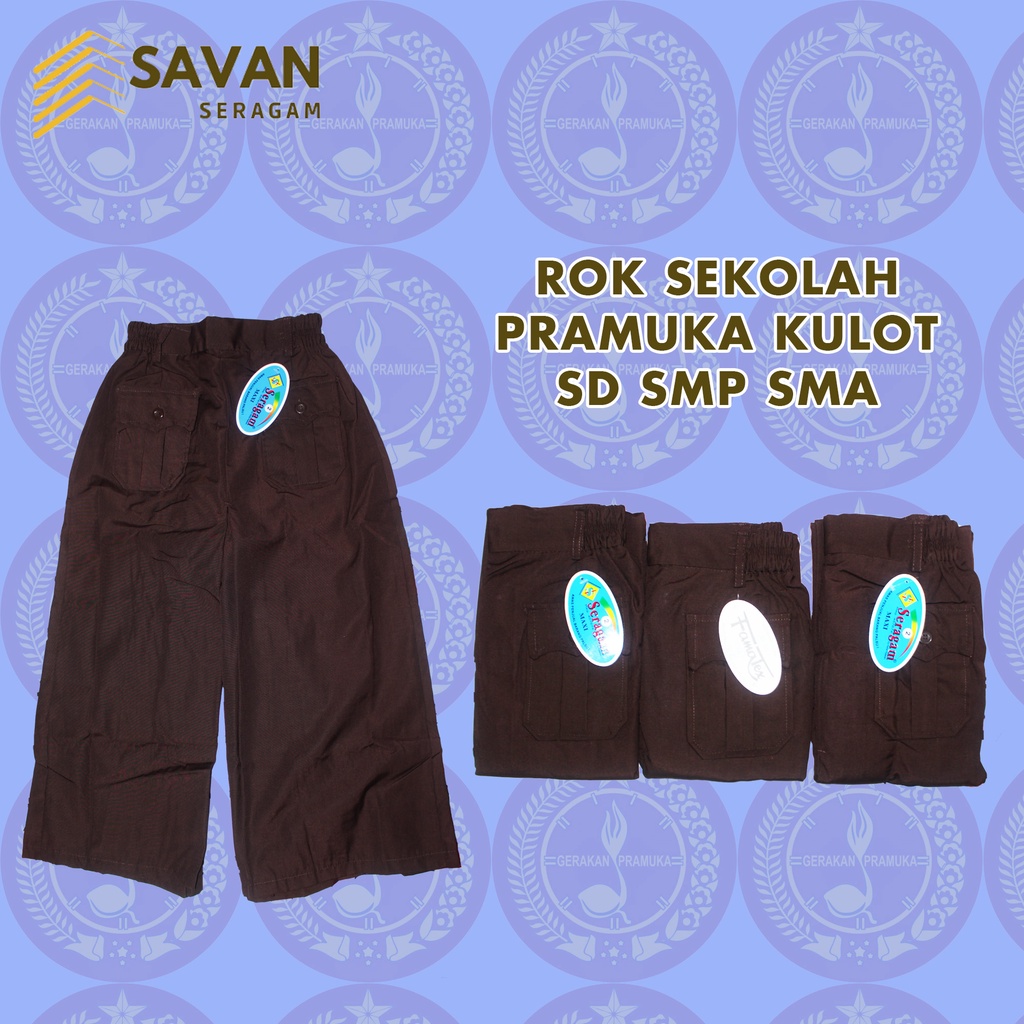 Rok Sekolah Kulot Pramuka SD SMP SMA Merek Seragam dan Bullofa