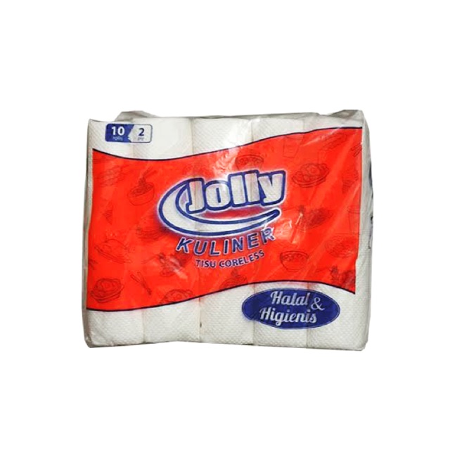tissue gulung toilet jolly kuliner coreless  10 roll 1 pax