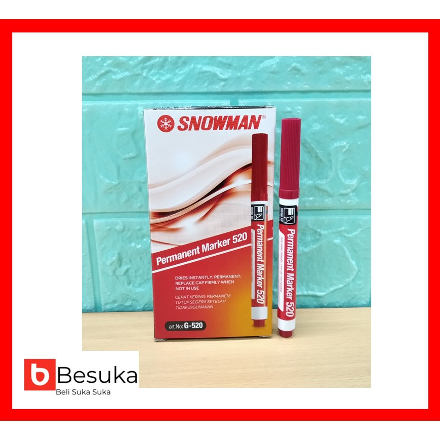 

SPIDOL SNOWMAN PERMANENT MARKER G-520 (RED)