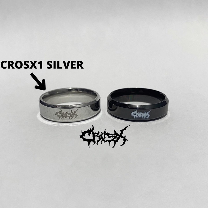 CROSX1 RING / BLACK RING / SILVER RING / CINCIN HITAM SILVER POLOS / COUPLE RING CINCIN COUPLE KOREAN STYLE RING CINCIN STYLE KOREA CINCIN AESTHETIC RING CINCIN TITANIUM CINCIN STAINLESS STEEL CINCIN PRIA CINCIN WANITA HIPHOP PUNK RETROVINTAGE METAL RING