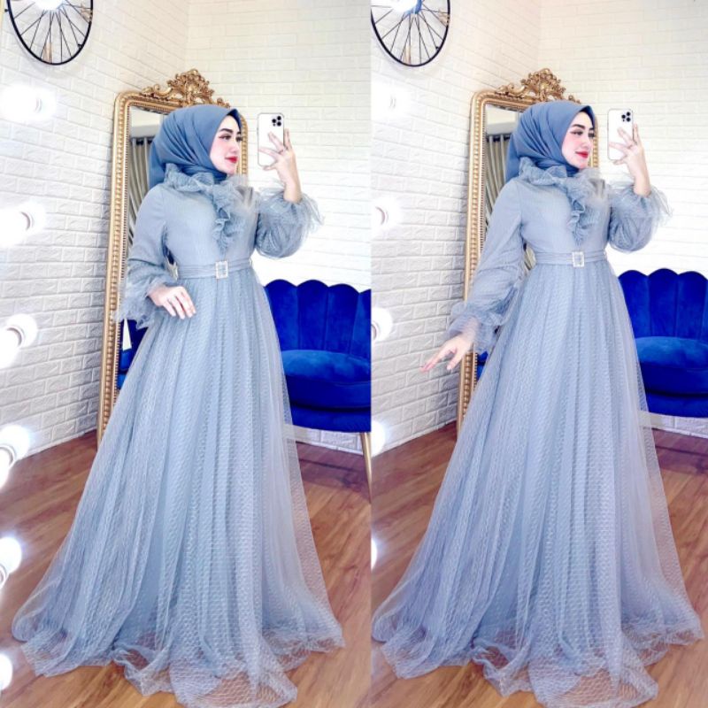 GAMIS TUTU RAYA GLITTER ORIGINAL SHELLASAUKIA