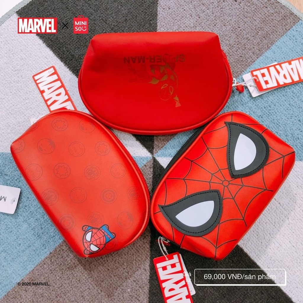  MINISO  x MARVEL  SEMICIRCULAR COSMETIC BAG dompet  kosmetik 