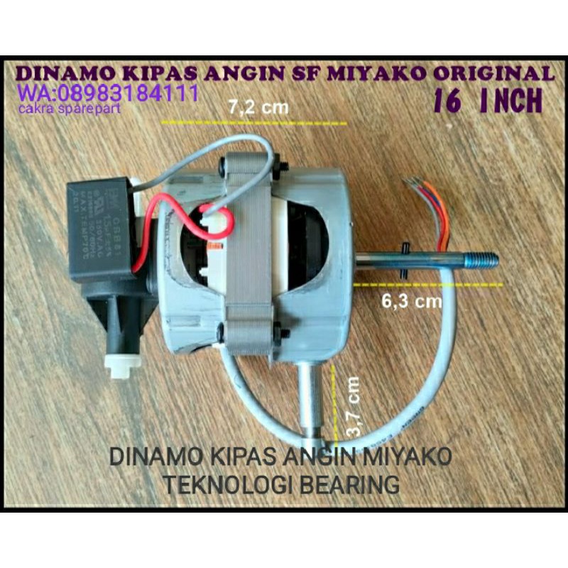 dinamo kipas angin miyako 16 inc original teknologi bearing