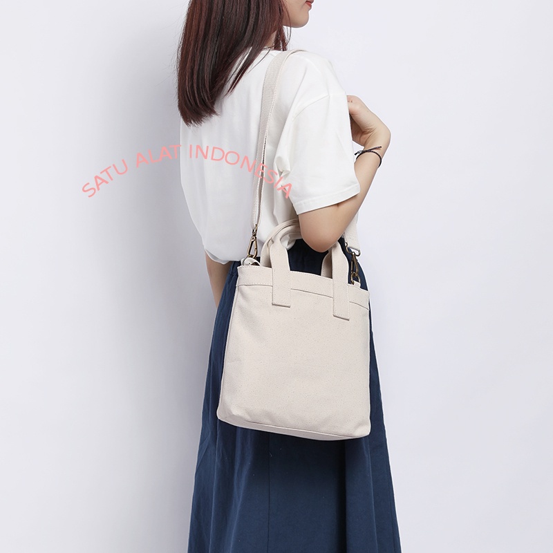 SATU ALAT Tas Selempang HARAJUKU 100% Canvas Premium Tebal Tas Kanvas