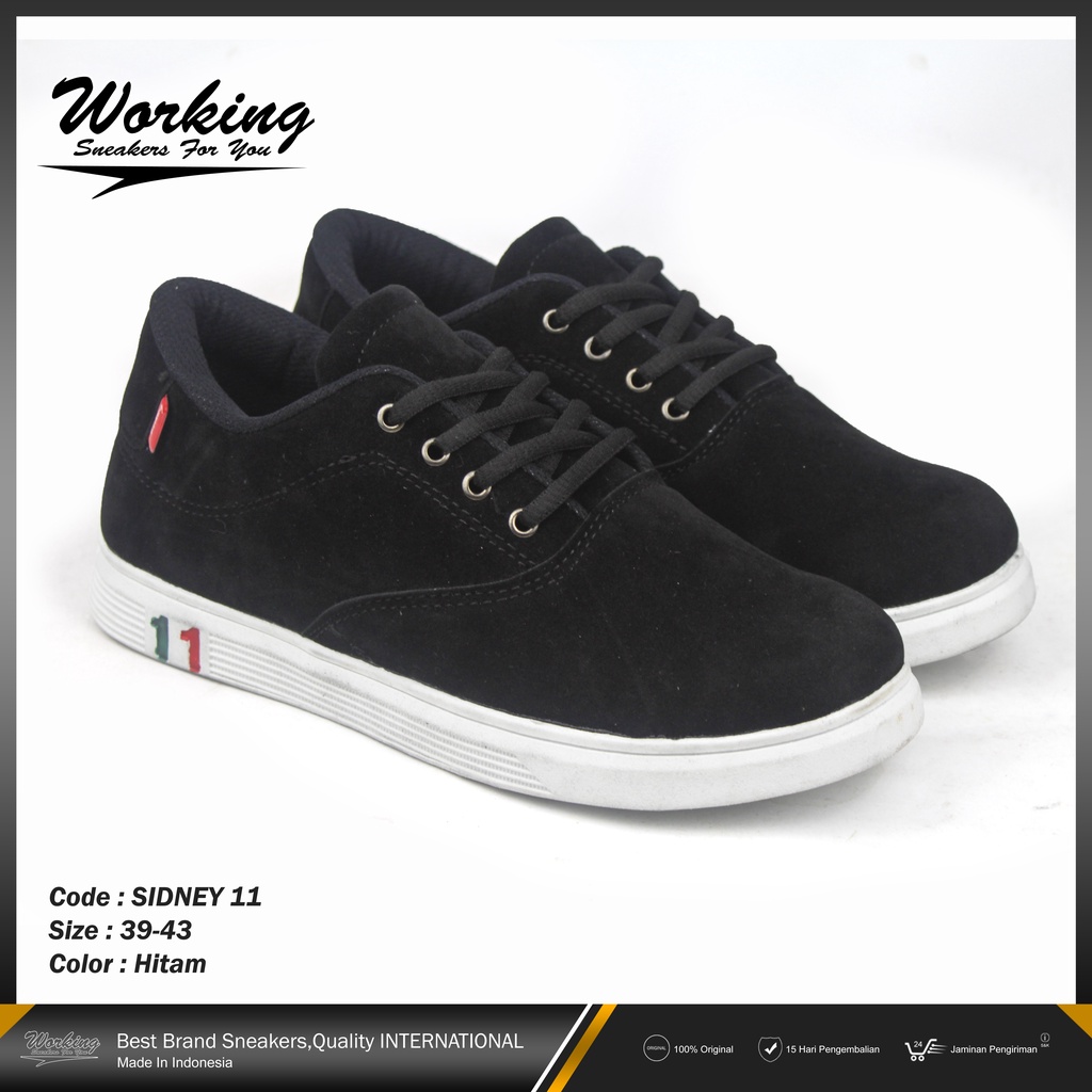 Sepatu Pria Working Sidney 11 Sepatu Kasual cowok Original Import Gaya Terbaru Trendy Sepatu Kerja Nyaman Dipakai