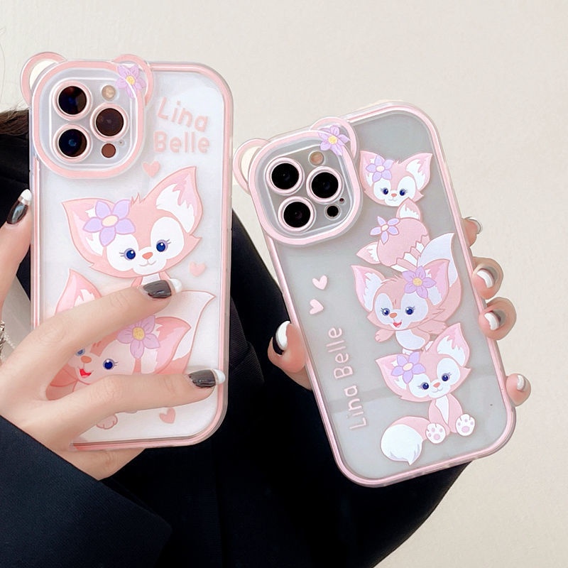 Case Motif Rubah Warna Pink Untuk IPhone 12 13 11 Pro Max X Xs Max Xr