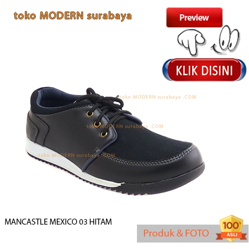 MANCASTLE MEXICO 03 HITAM sepatu pria casual sneakers