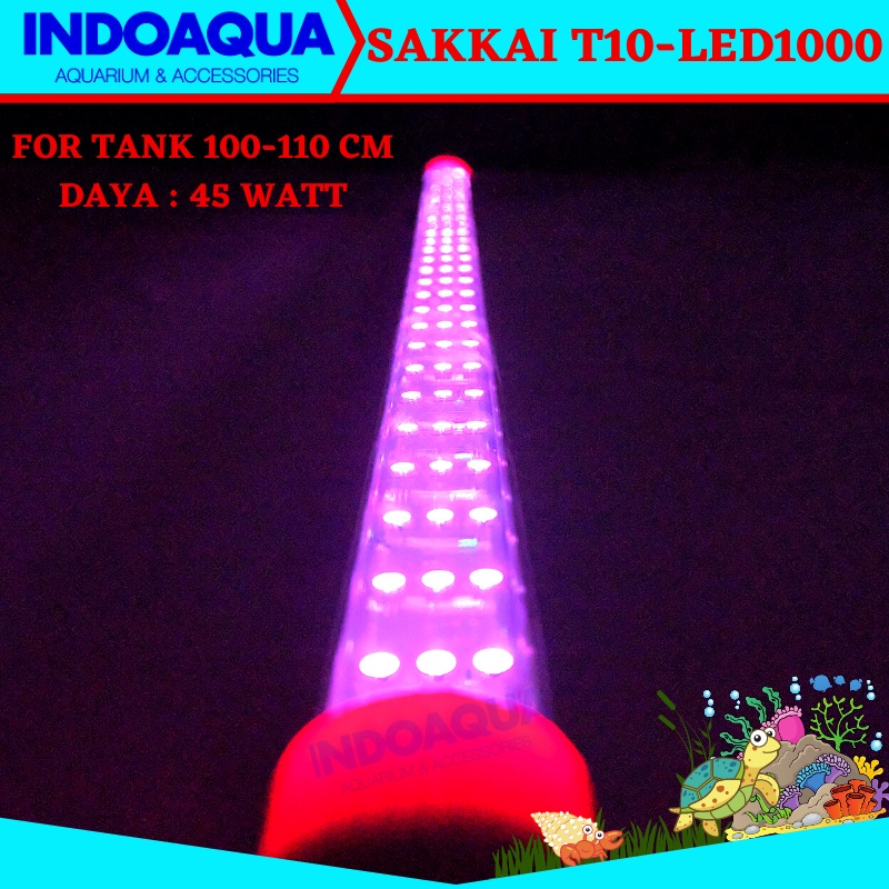 Lampu Tanning LED Sakkai Pro Premium T10 LED-1000 | Lampu LED Celup Arwana For Tank 100 cm Sakai Pro