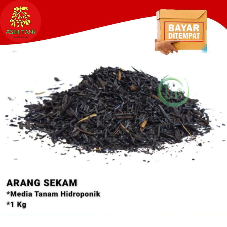 Media Tanam Pertanian Hidroponik Arang Sekam / Sekam Bakar 1 kg