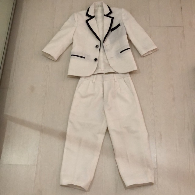 Preloved jas, kemeja, vest dan celana putih