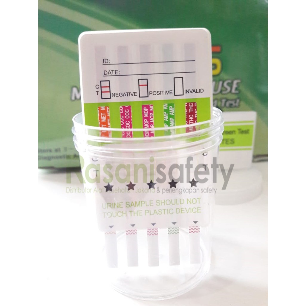 Rapid Tes Monotes Narkoba Kit Multidrugs 5 Parameter Alat Strip Urine Cek Drugs Isi 25 Test
