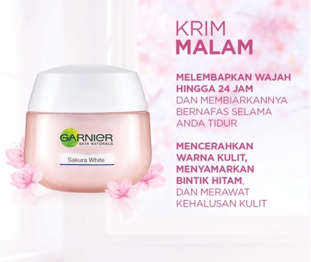 GARNIER Sakura White Night Cream 50ml