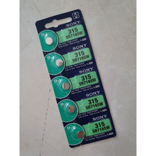 Baterai Sony 315 SR716SW 1.55V Silver Oxide