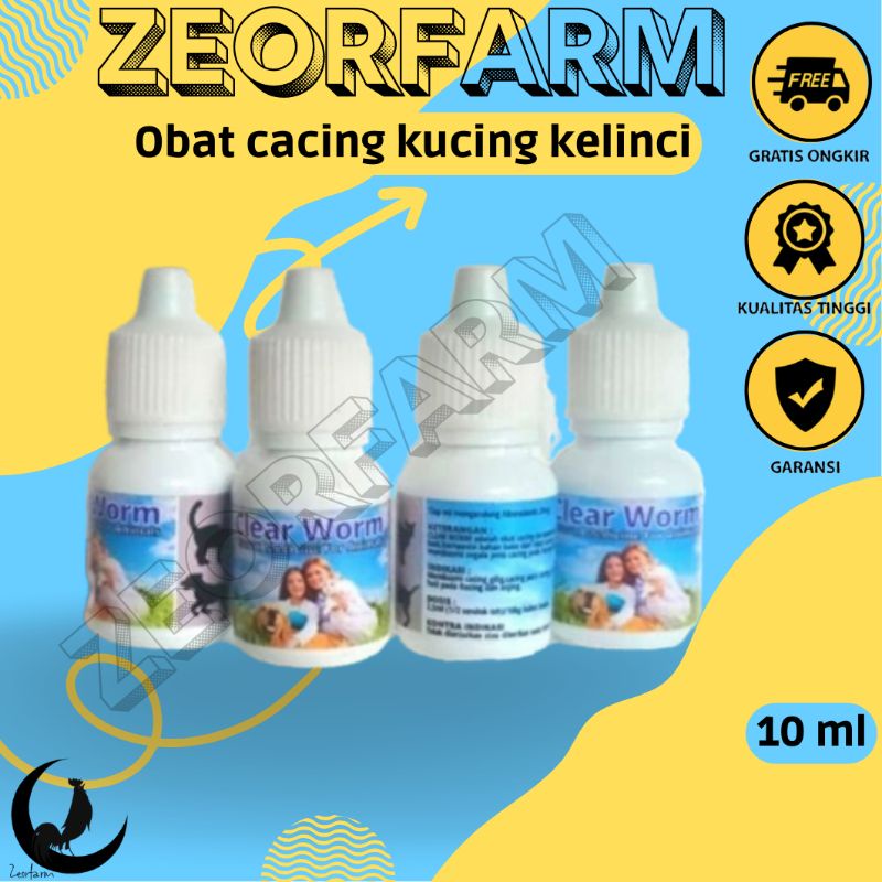 Obat Cacing Kucing Anjing Kelinci clearworm