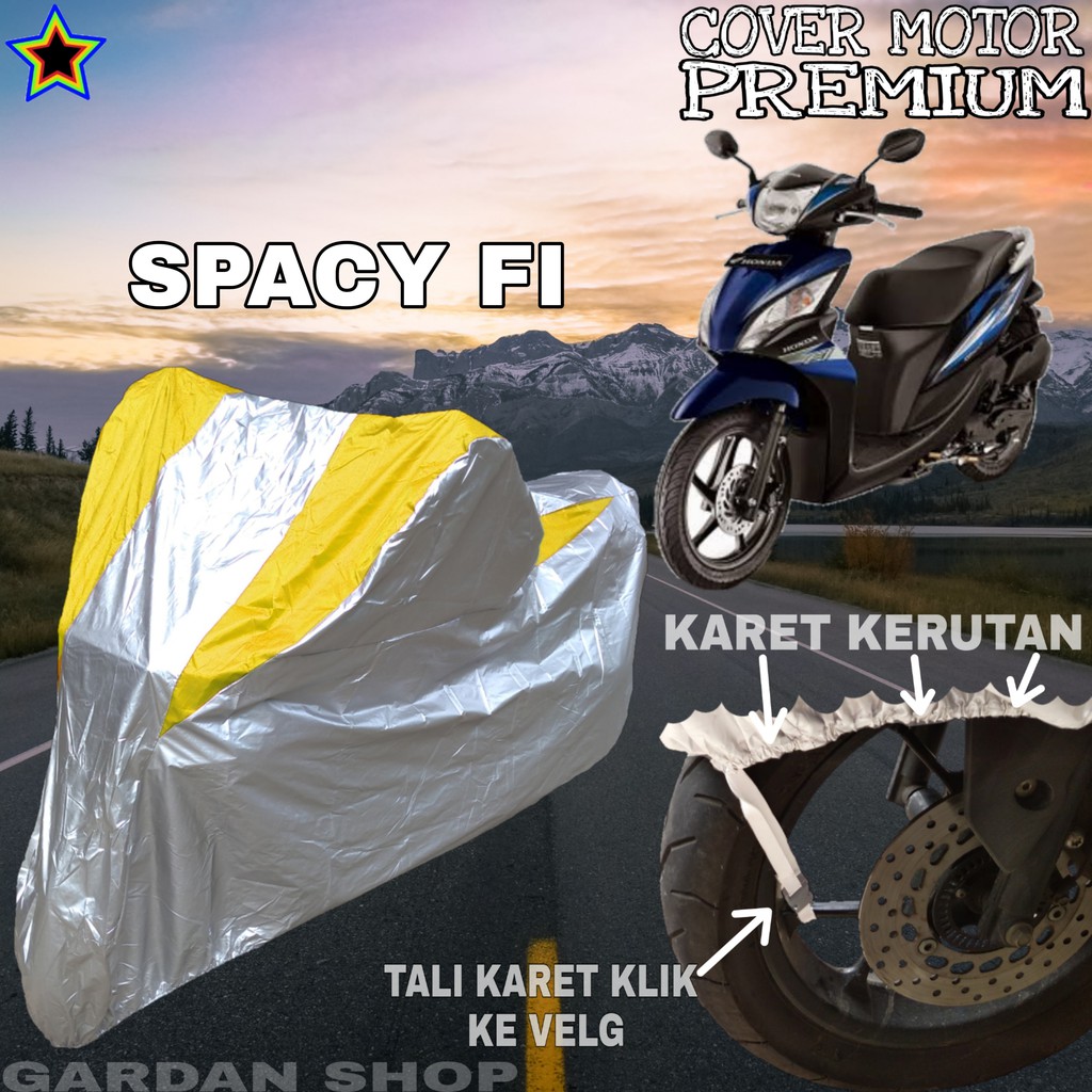 Sarung Motor SPACY FI Silver KUNING Body Cover Spacy Fi PREMIUM