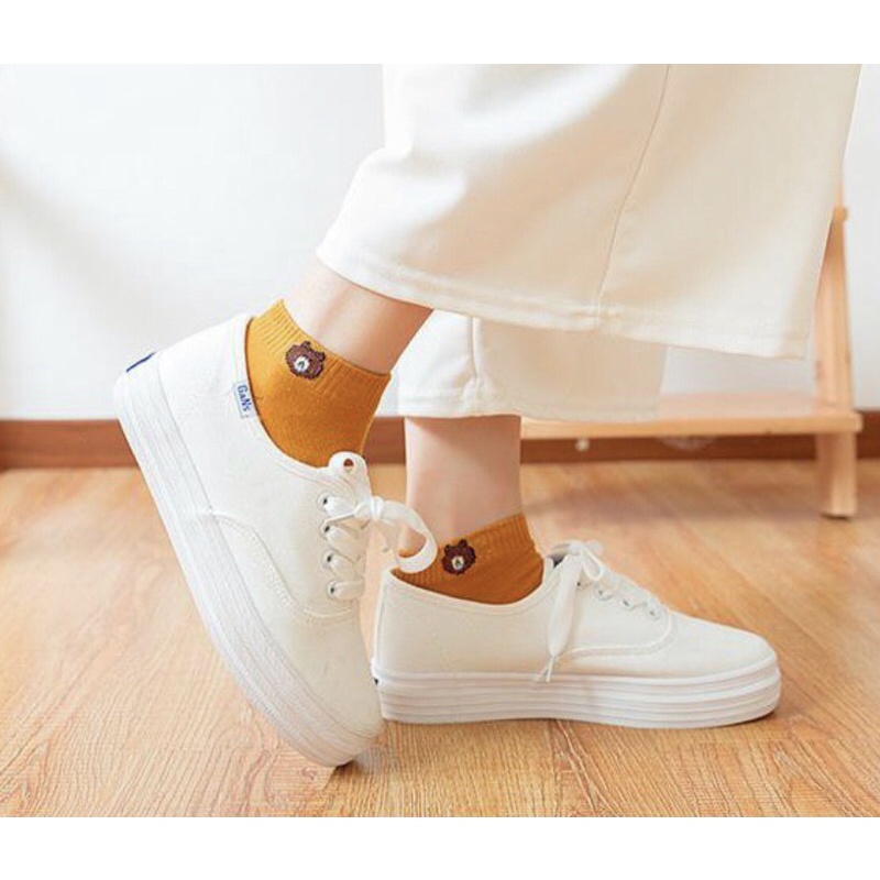 [GROSIR / PROMO!!!] Kaos Kaki Fashion Unisex Murah - Motif Beruang Cute Ala Korea Wanita Pria Murah