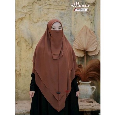 Khimar Instan Mawar Ori Khumaira Syar'i / Hijab Segi Instan / Segi 4 Instan