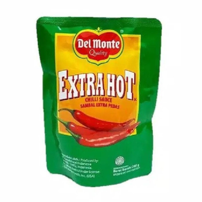 

DEL MONTE SAUCE POUCH TOMAT DAN EXTRA HOT 200 GR / DEL MONTE SAUS POUCH 200 GRAM