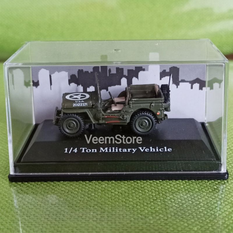 Die Cast 1:72 Jeep Willys Military Vehicles Cararama