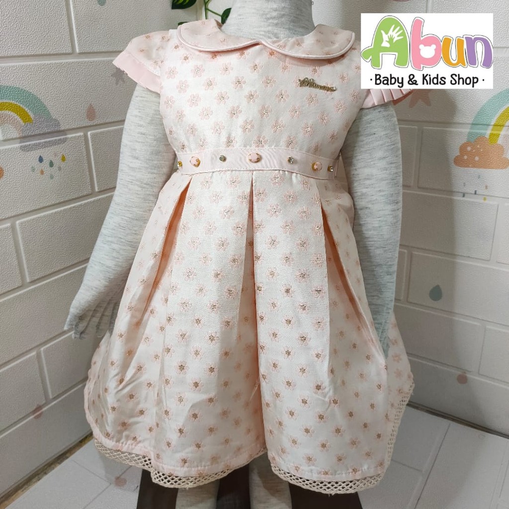 Dress Anak Perempuan Impor Elite Miss Mama Peach