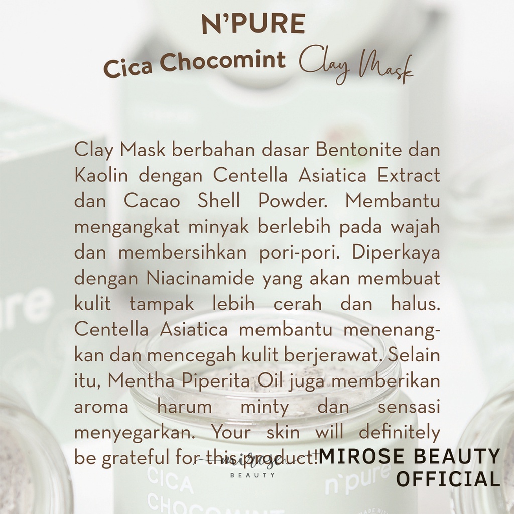 NPURE Clay Mask Centella Asiatica Chocomint 50gr