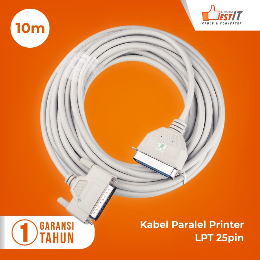 Kabel Paralel Printer LPT 25pin Panjang 10 Meter