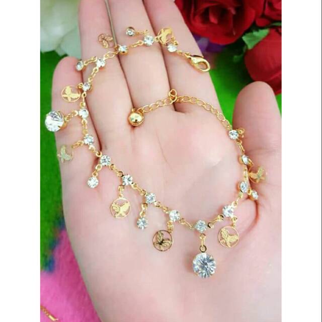 gelang kaki zirconia cubic