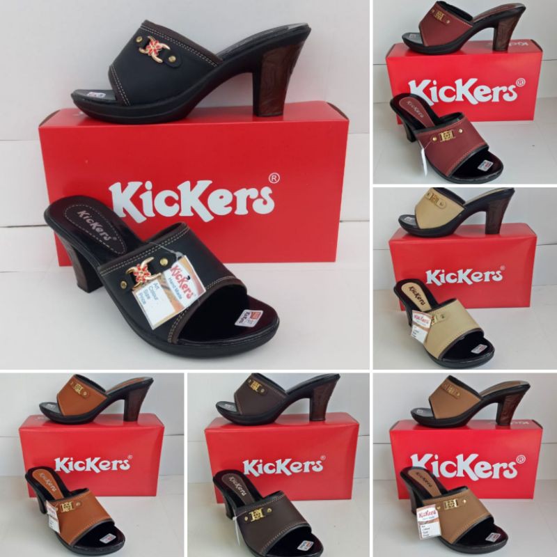 Sandal high heels kickers wanita grade ori