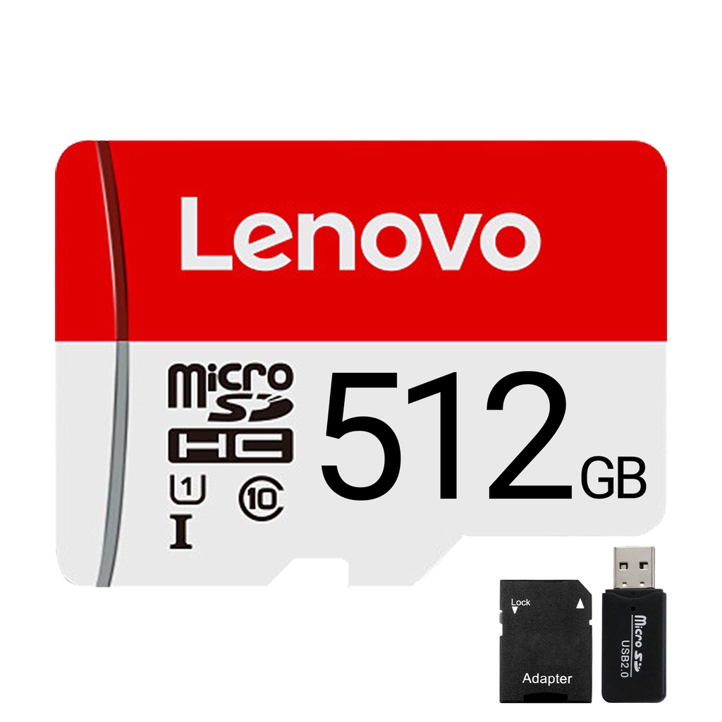 Kartu Memori Penyimpanan Lenovo 512GB 1TB Transmisi Kecepatan Tinggi Tahan Air Anti Magnetik Untuk MP3 / MP4