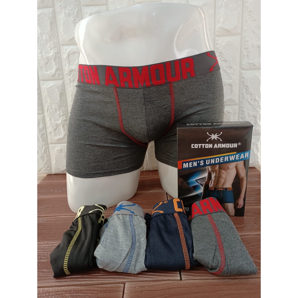 3 PCS BOXER COTTON ARMOUR - CELANA DALAM BOXER PRIA