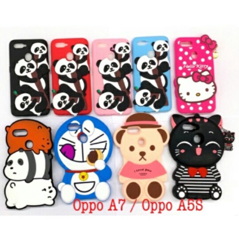 Silicon Case Boneka 3D /Oppo A7/ Oppo A5S /Oppo A12