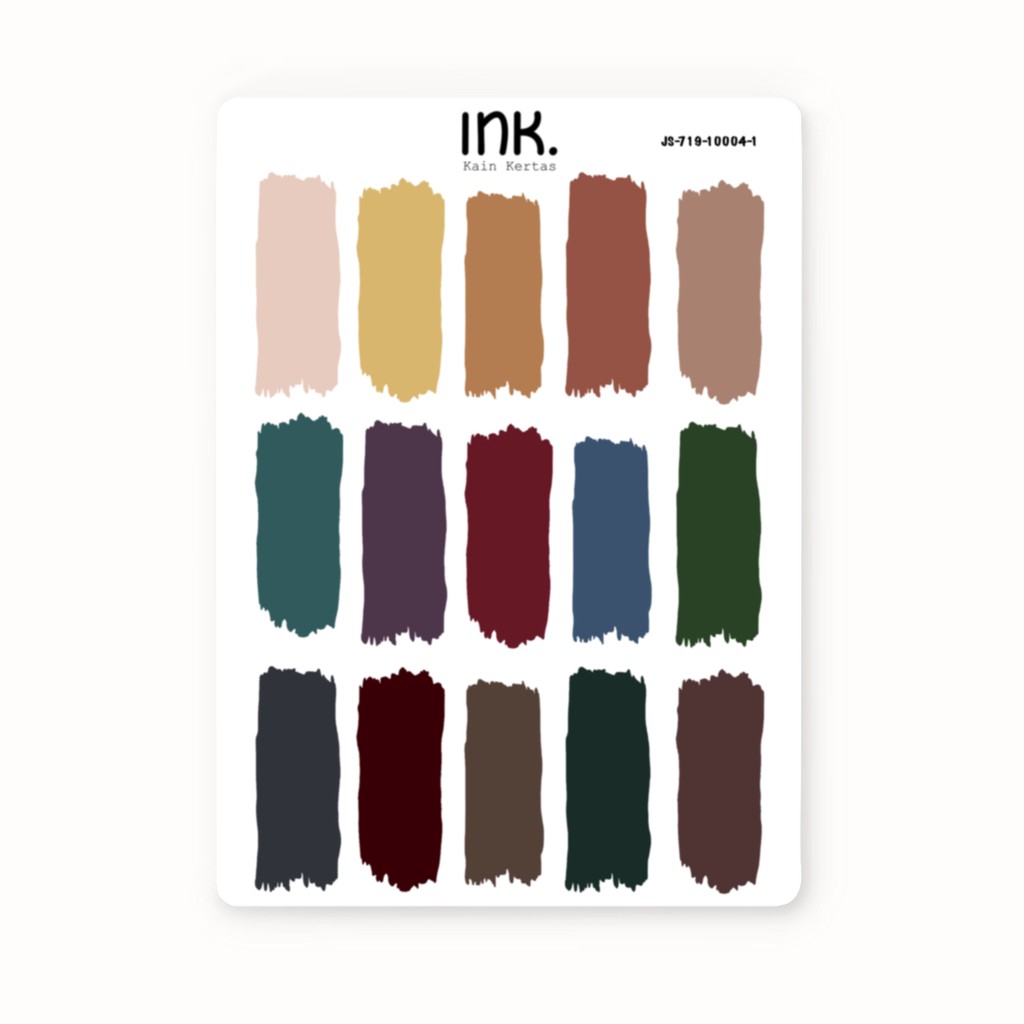

Dark Swatches Journal Sticker - Decor Stiker (JS-719-10004-1)