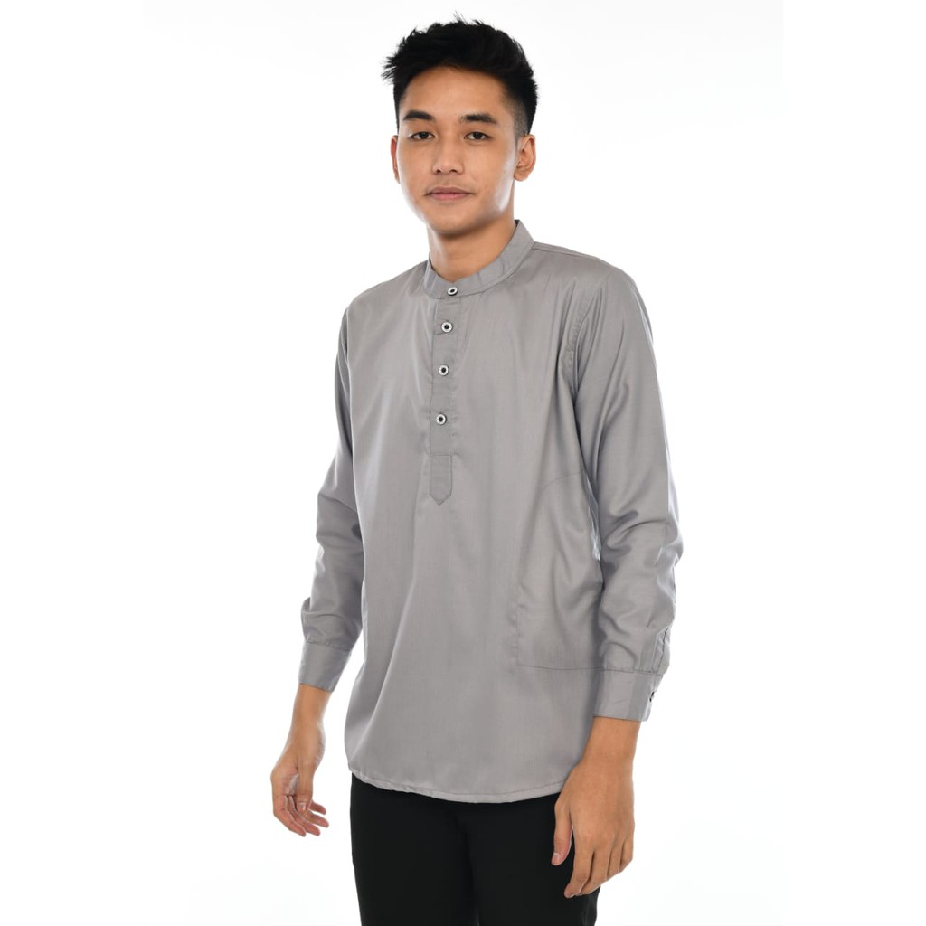 Baju Koko Lengan Panjang Muslim Atasan Terbaru Pria Size XS-S-M-L-XL