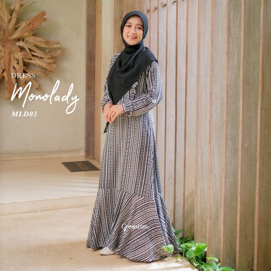 Greenism Gamis Monolady - Mono Lady Quality Premium Syari'i Dress