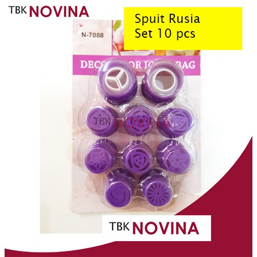 SPUIT RUSIA SET 10PCS DECORATOR ICING BAG