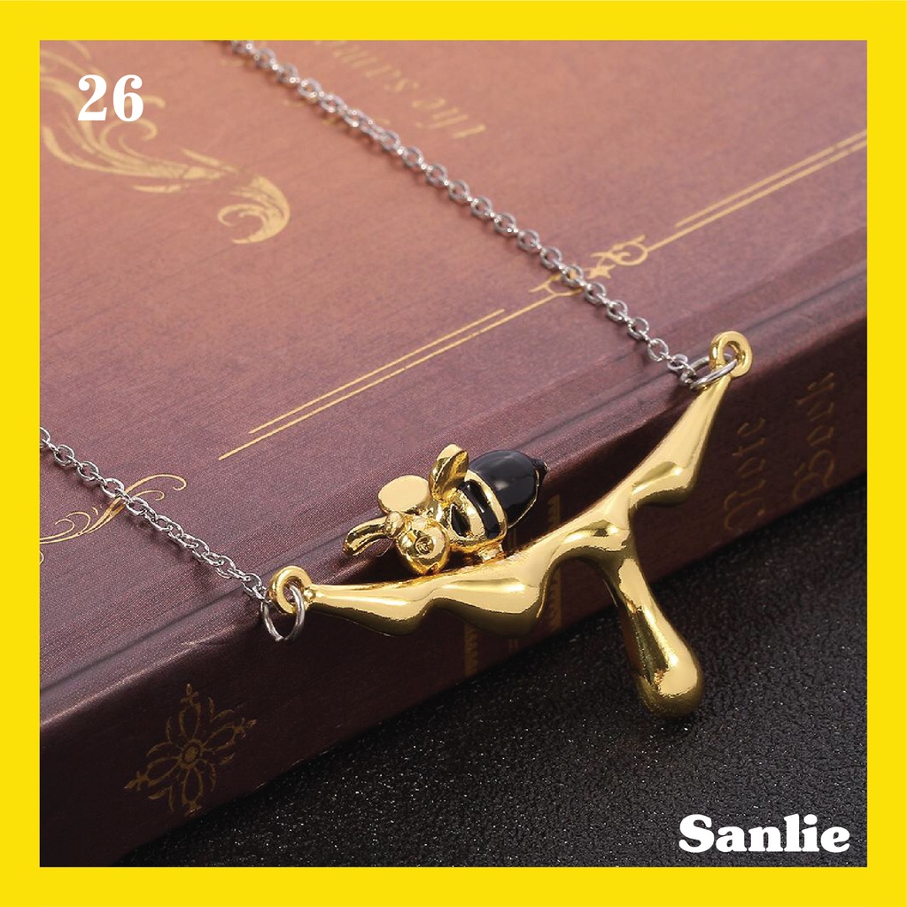 Sanlie Kalung Titanium Wanita Korea  Kalung Liontin Fashion Murah Model Lebah 26