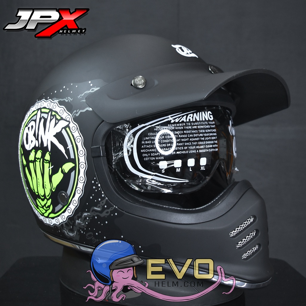 HELM JP SIGNATURE SG10 OBINK ORIGINAL HELM JP CAKIL MOTIF OBINK SG-10 ( ONGKIR 2KG SAJA )