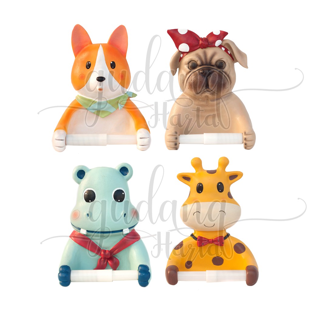 Toilet Roll Holder Cute Animal Tempat Tisu Tissue Gulung Toilet Colection Home Decor Gift GH 503461