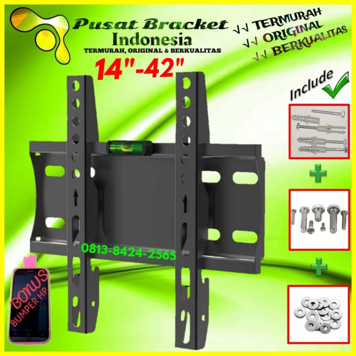 Bracket TV 14&quot; s/d 42&quot; Waterpass | IMPORT | Super Quality | IZ.PO-001