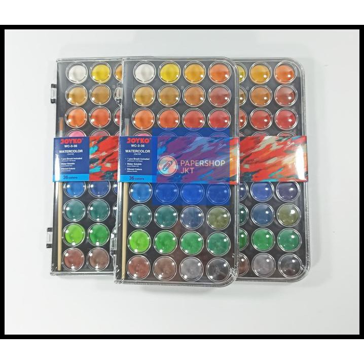

Cuci Gudang Joyko Watercolor Set Cat Air Wc-3 Isi 36 Warna - Wc-3-36 Pallete