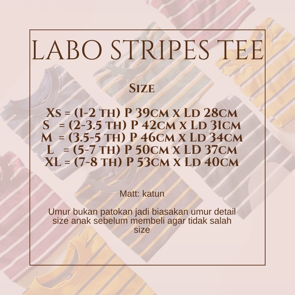 LABO STRIPES TEE / KAOS ANAK