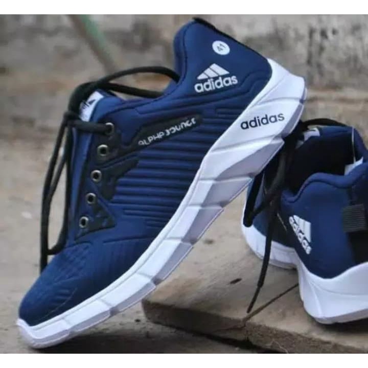SEPATU ALPHABOUNCE SEPATU PRIA SNEAKERS SEPATU SNEAKERS PRIA SEPATU COWOK SEPATU OLAHRAGA PRIA-BIRU