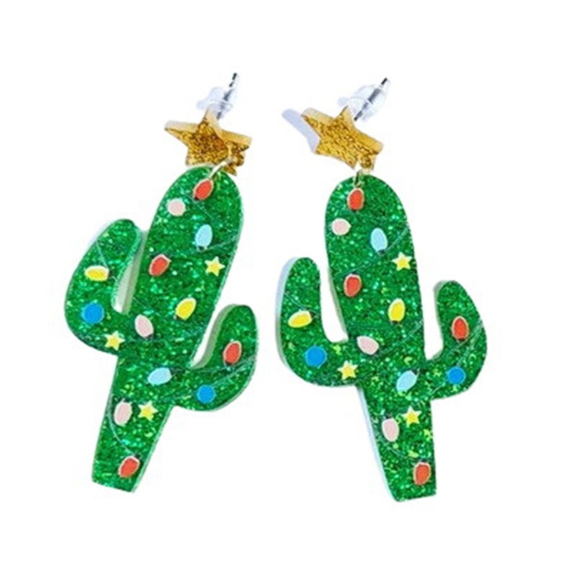 Anting Desain Alpaca / Pohon Natal / Dinosaurus / Kaktus Untuk Wanita