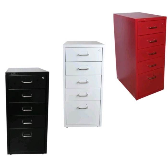 Drawer Krisbow Lemari Arsip Besi 5 Laci 41x28x69Cm - Lemari Susun Besi BN17
