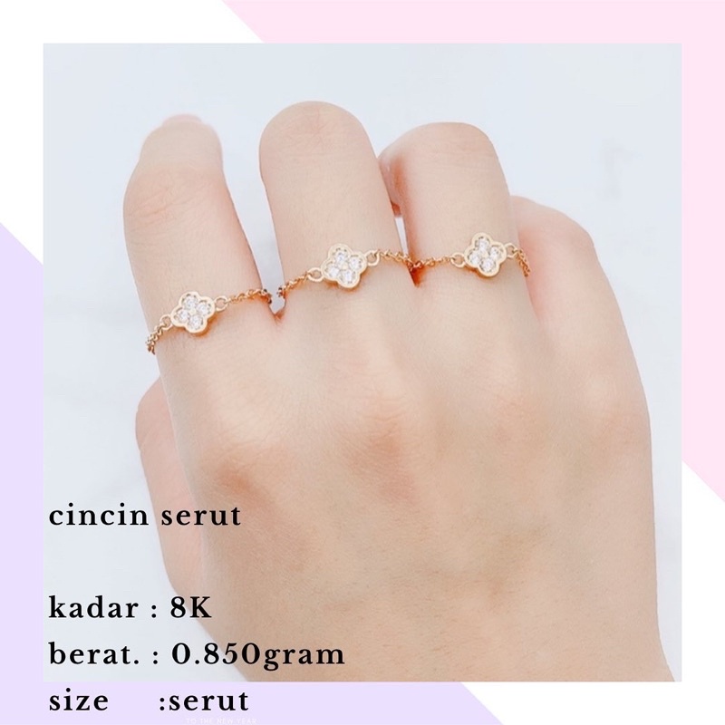 Cincin Emas Serut 0.850 Gr