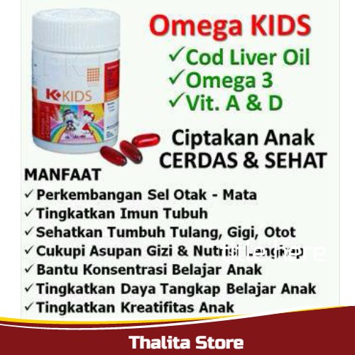 K Kids Omega Minyak Ikan Vitamin Otak Untuk Bayi 7 Bulan Berkualitas Shopee Indonesia