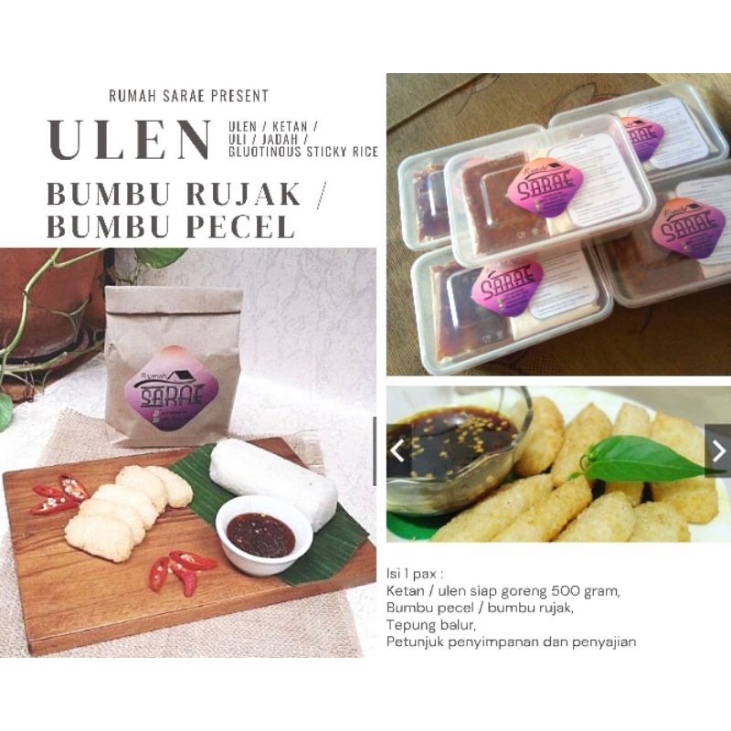 

Ulen Uli Ketan Khas Bandung Bumbu Rujak/Pecel