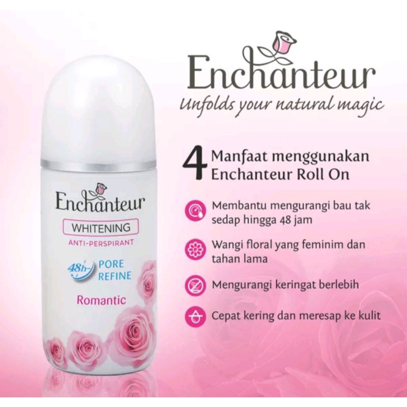 ENCHANTEUR ROLL ON DEODORANT WHITENING ROMANTIC 40ml