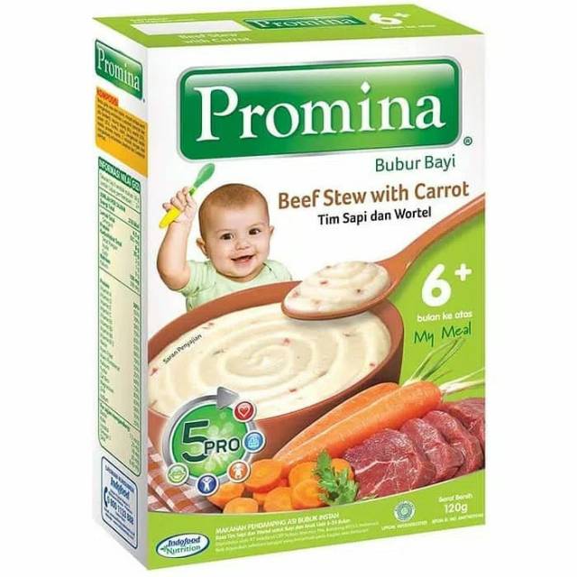 Bubur bayi promina 6+ tim sapi dan wortel | Shopee Indonesia